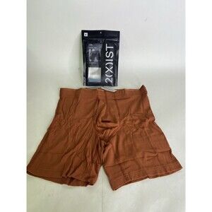 2xist Modal Luxe Rib Boxer Brief 6in Underwear Baked Clay Mens Size M